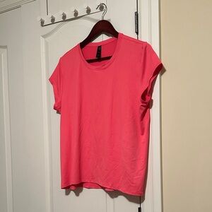 Kyodan Women's Short Sleeve Crewneck Top in Bright Pink